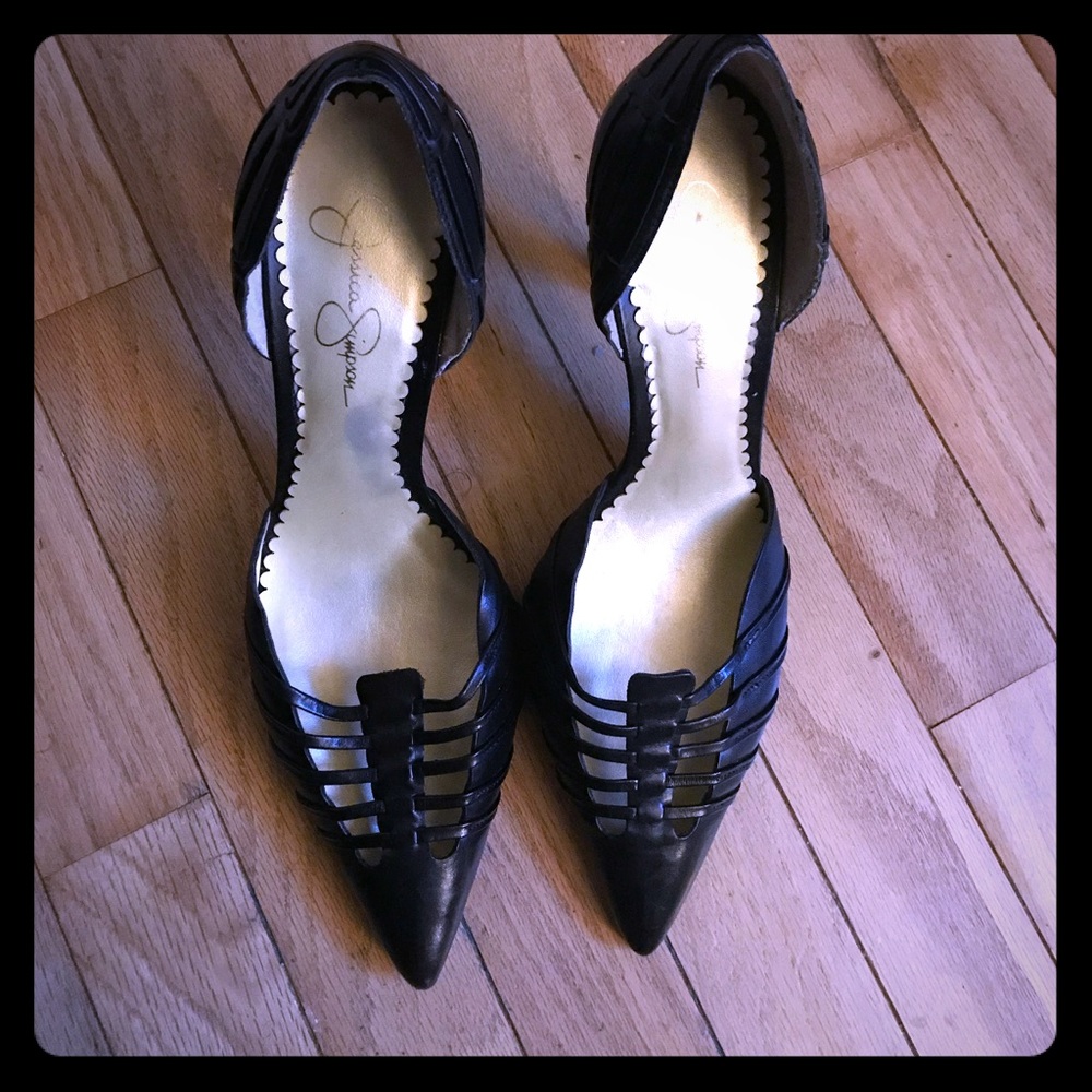 Jessica Simpson leather heels